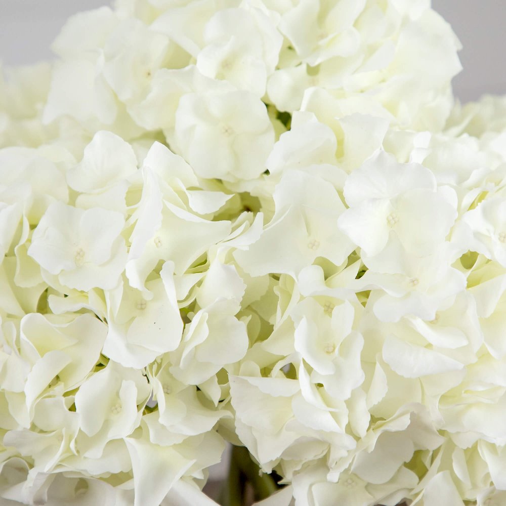 Wedding Collection 14in. Artificial Hydrangea Arrangement in Glass Vase. Picture 2