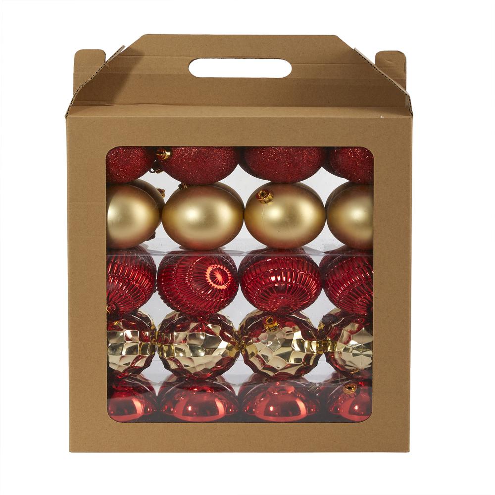 Holiday Shatterproof, 40 Count Christmas Tree Ornament Box Set. Picture 1