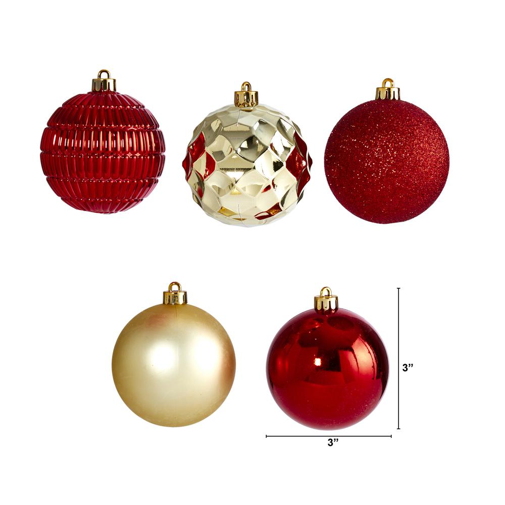 Holiday Shatterproof, 40 Count Christmas Tree Ornament Box Set. Picture 2