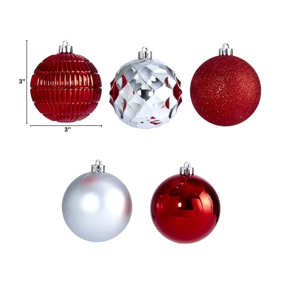 Holiday Shatterproof, 40 Count Christmas Tree Ornament Box Set. Picture 2