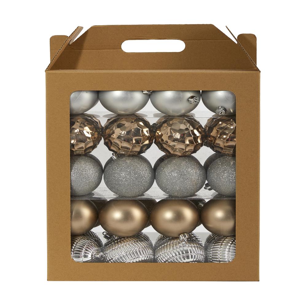 Holiday Shatterproof, 40 Count Christmas Tree Ornament Box Set. Picture 1