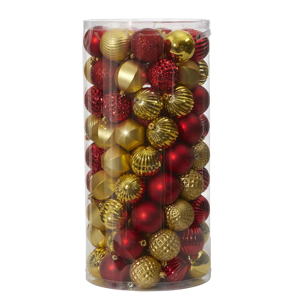 Holiday Shatterproof, 101 Count Christmas Tree Ornament Set. Picture 1