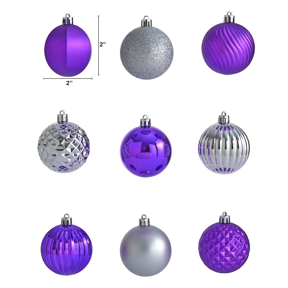 Holiday Shatterproof, 101 Count Christmas Tree Ornament Set. Picture 2