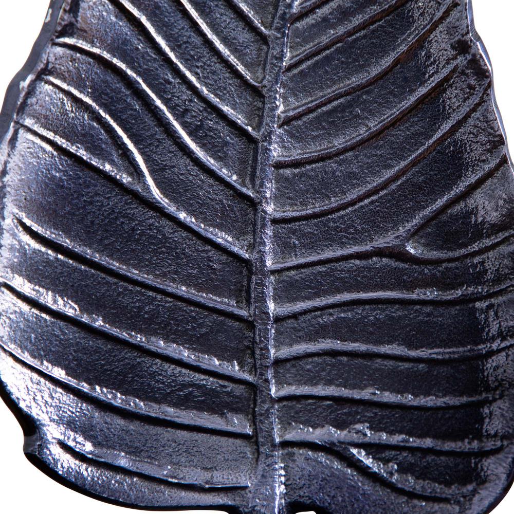 17in. Aluminum Bodhi Leaf Sculpture Decorative Accent. Picture 2