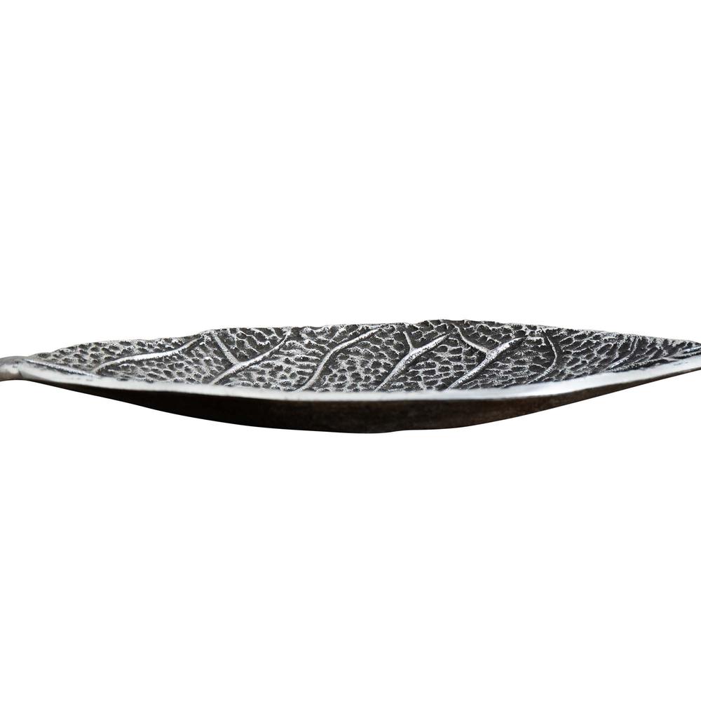 16in. Antique Leaf Decorative Accent Tray. Picture 3