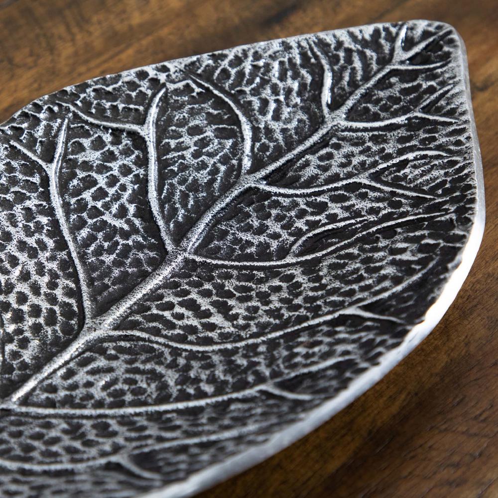 16in. Antique Leaf Decorative Accent Tray. Picture 5