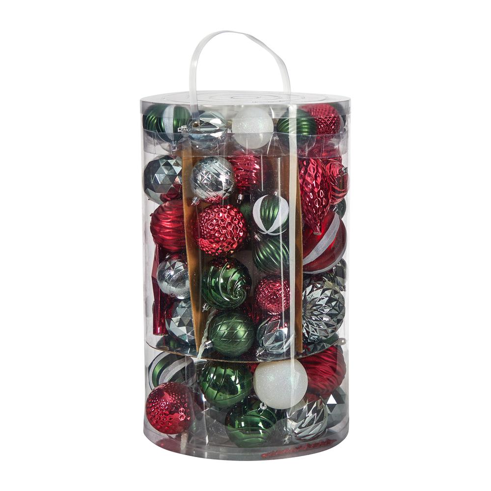 Holiday Deluxe Shatterproof, 100 Count Christmas Tree Ornament Box Set. Picture 3
