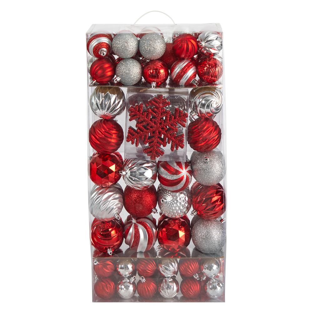 Holiday Deluxe Shatterproof, 81  Count Christmas Tree Ornament Box Set. Picture 1