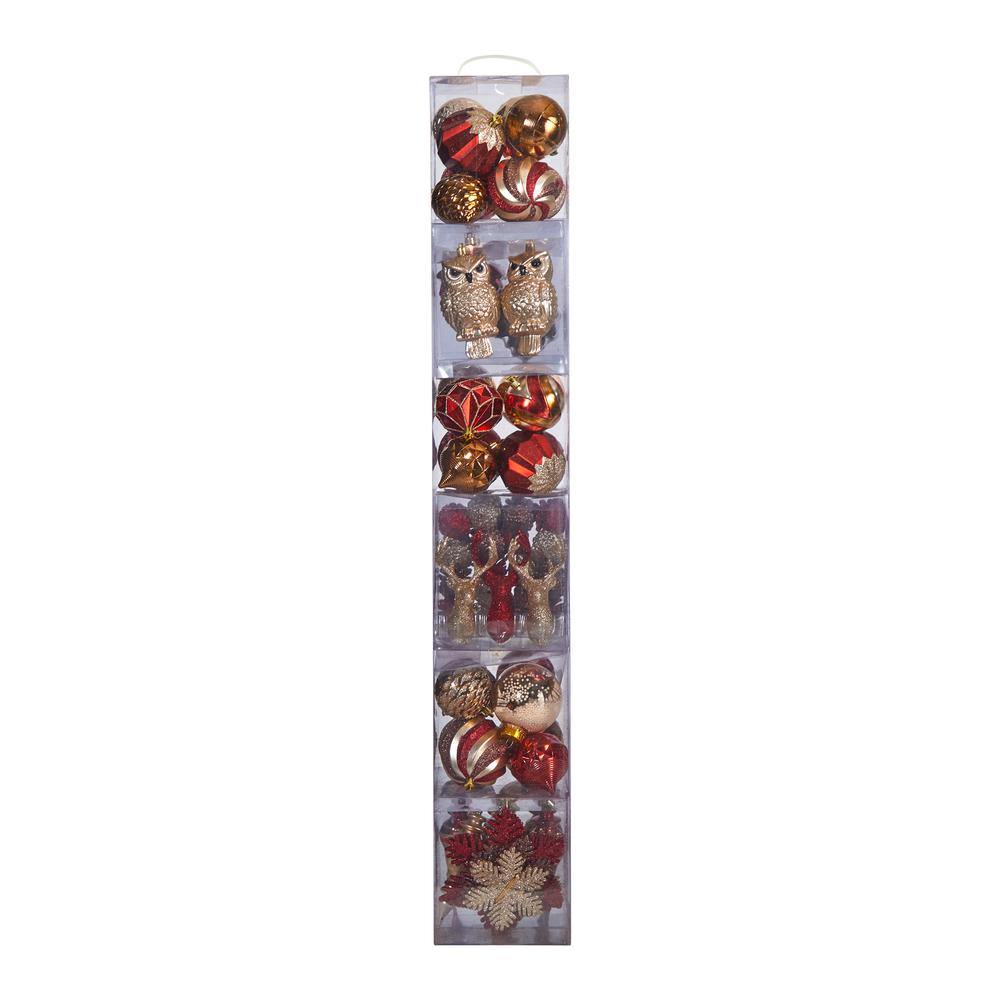 Holiday Deluxe Shatterproof, 52 Count Christmas Tree Ornament Box Set. Picture 4