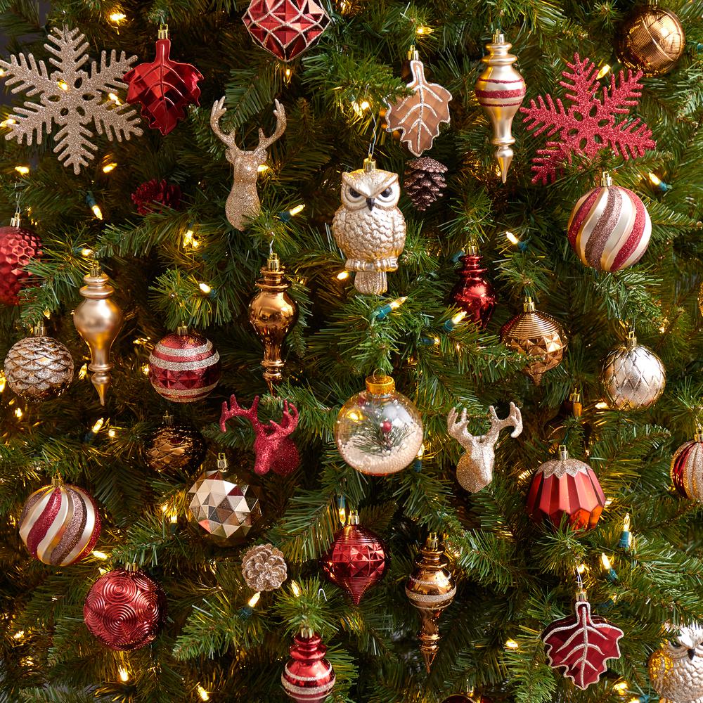 Holiday Deluxe Shatterproof, 52 Count Christmas Tree Ornament Box Set. Picture 5