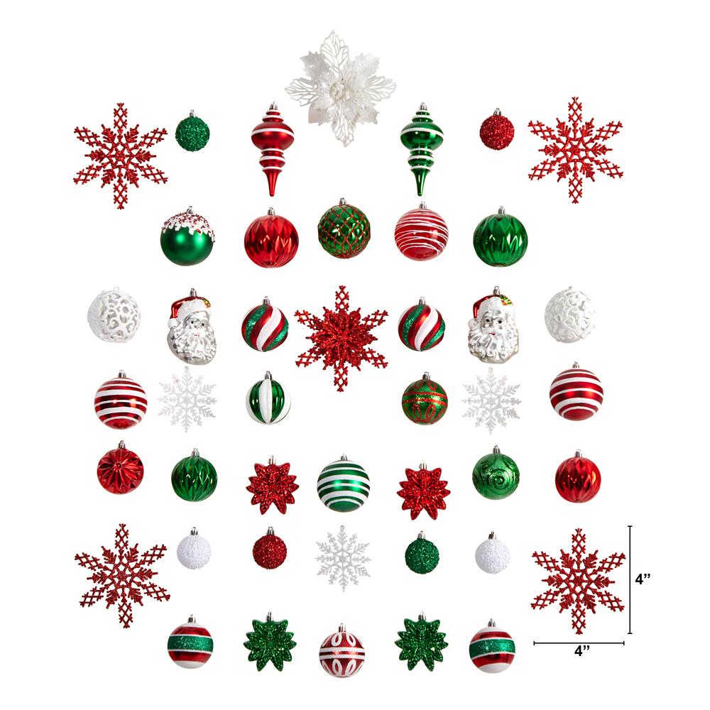 Holiday Deluxe Shatterproof, 70 Count Christmas Tree Ornament Box Set. Picture 2