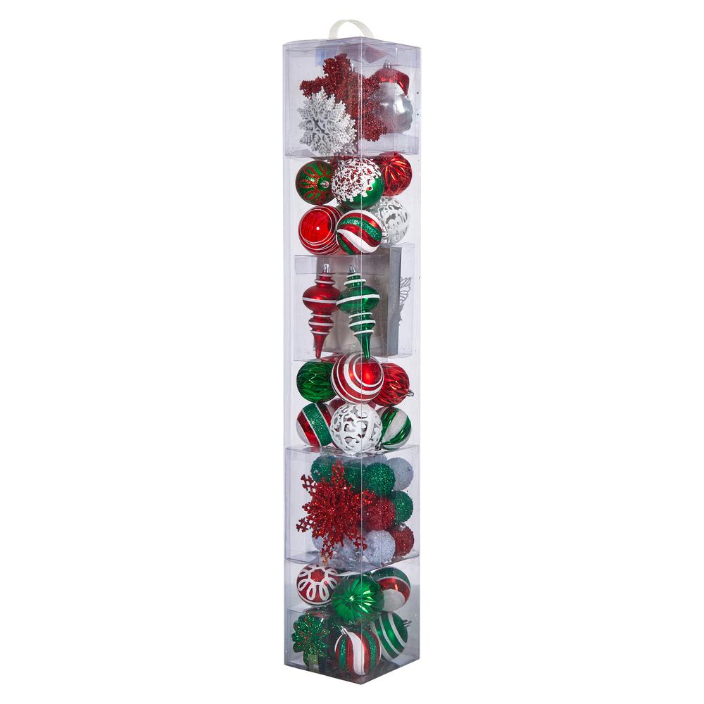 Holiday Deluxe Shatterproof, 70 Count Christmas Tree Ornament Box Set. Picture 3
