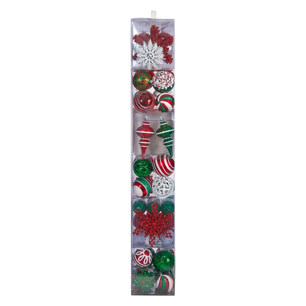 Holiday Deluxe Shatterproof, 70 Count Christmas Tree Ornament Box Set. Picture 4