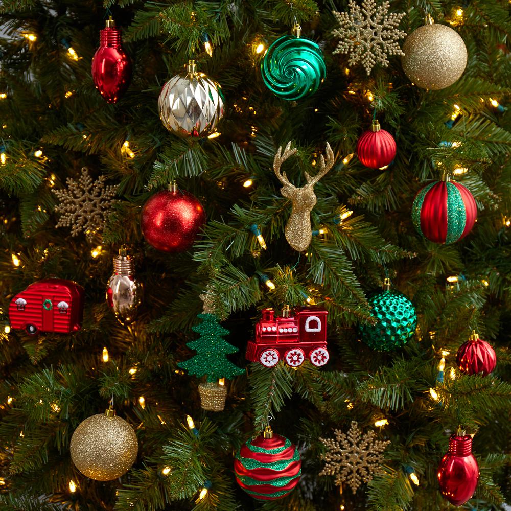 Holiday Deluxe Shatterproof, 25 Count Christmas Tree Ornament Box Set. Picture 5