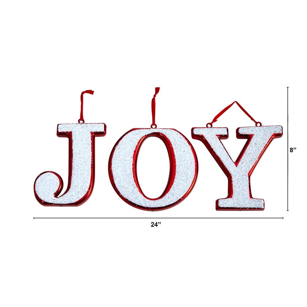 8.5in. JOY Holiday Deluxe Shatterproof Ornament Set. Picture 2