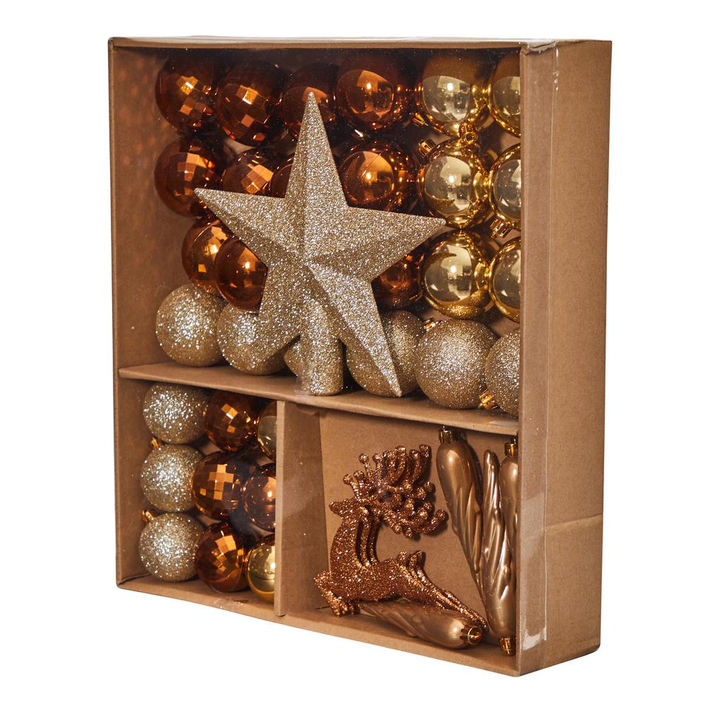 Holiday Christmas 40 Count 3in. Lux Shatterproof Ornament Set. Picture 4