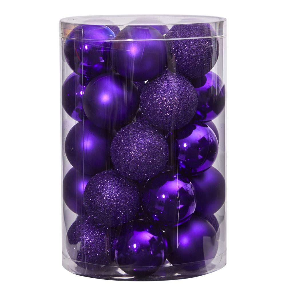Holiday Christmas 30 Count 2.5in. Shatterproof Ornament Set. Picture 3