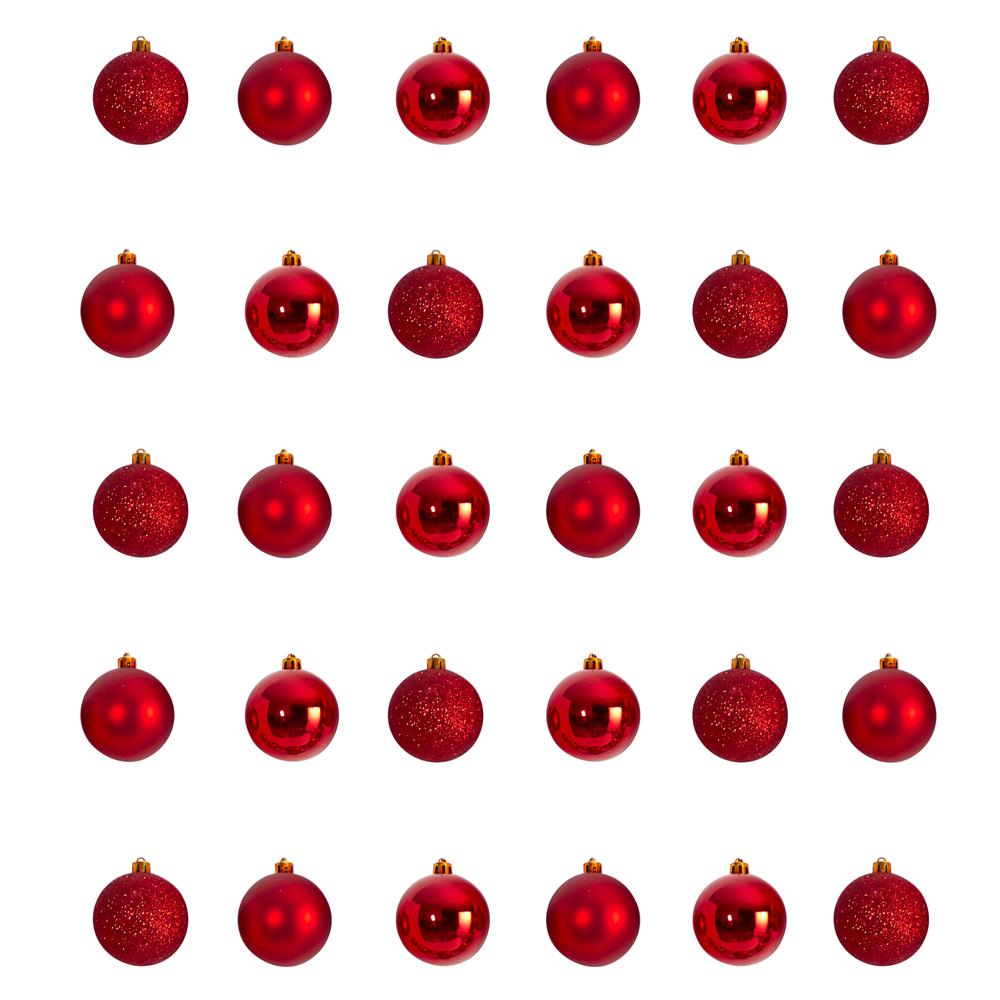 Holiday Christmas 30 Count 2.5in. Shatterproof Ornament Set. Picture 1