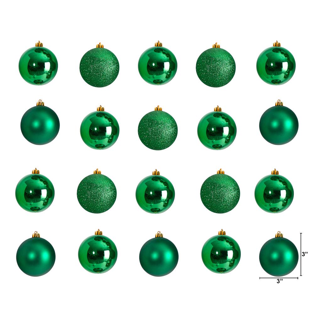 Holiday Christmas 20 Count 3in. Shatterproof Ornament Set. Picture 2