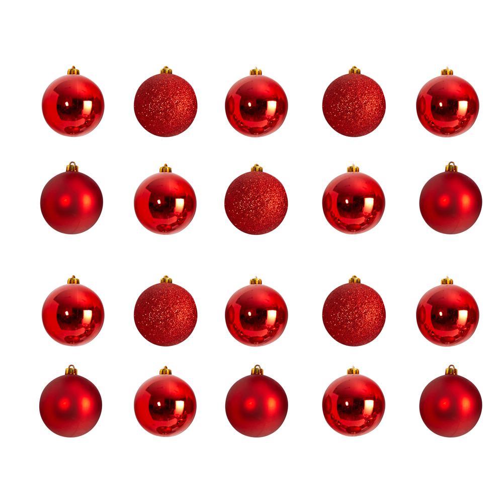 Holiday Christmas 20 Count 3in. Shatterproof Ornament Set. Picture 1