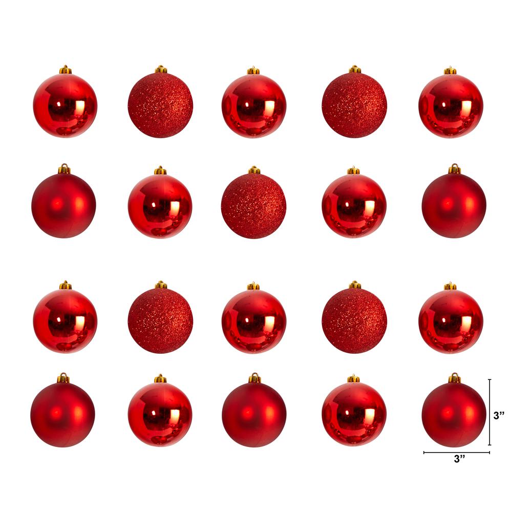 Holiday Christmas 20 Count 3in. Shatterproof Ornament Set. Picture 2