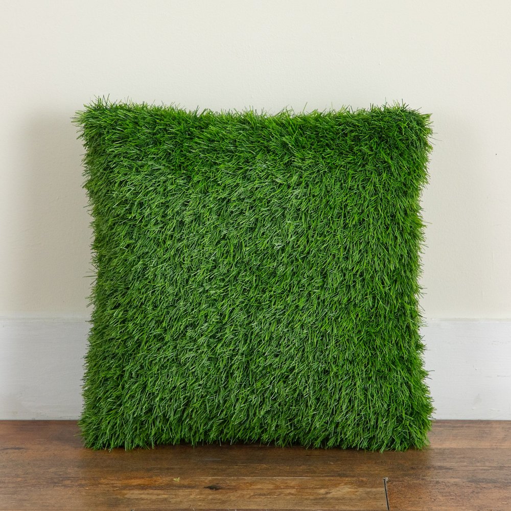 16in. UV Resistant Artificial Grass Pillow Cushion (Indoor/Outdoor). Picture 3