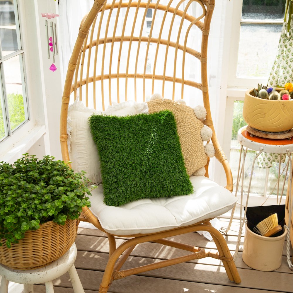 16in. UV Resistant Artificial Grass Pillow Cushion (Indoor/Outdoor). Picture 8
