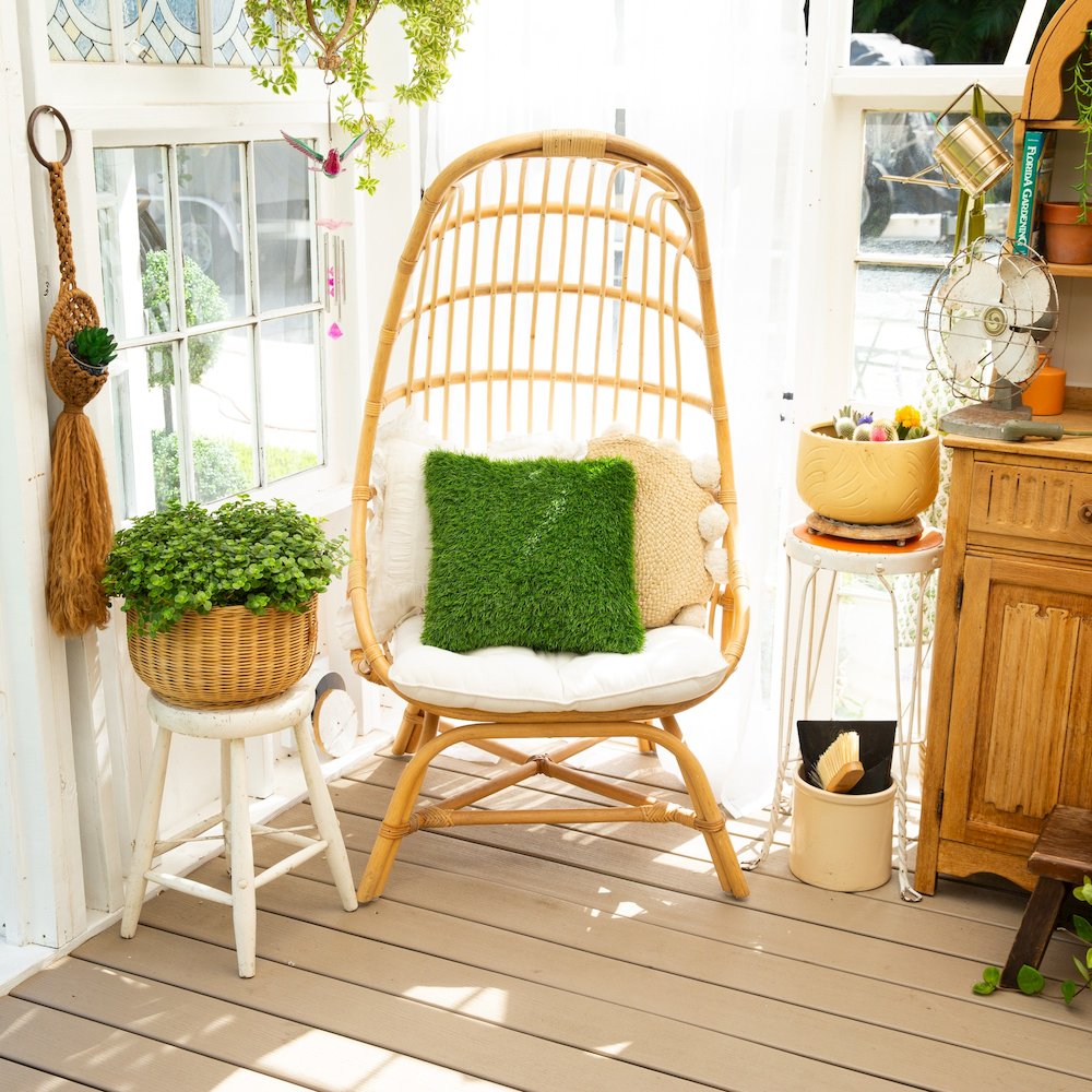16in. UV Resistant Artificial Grass Pillow Cushion (Indoor/Outdoor). Picture 7