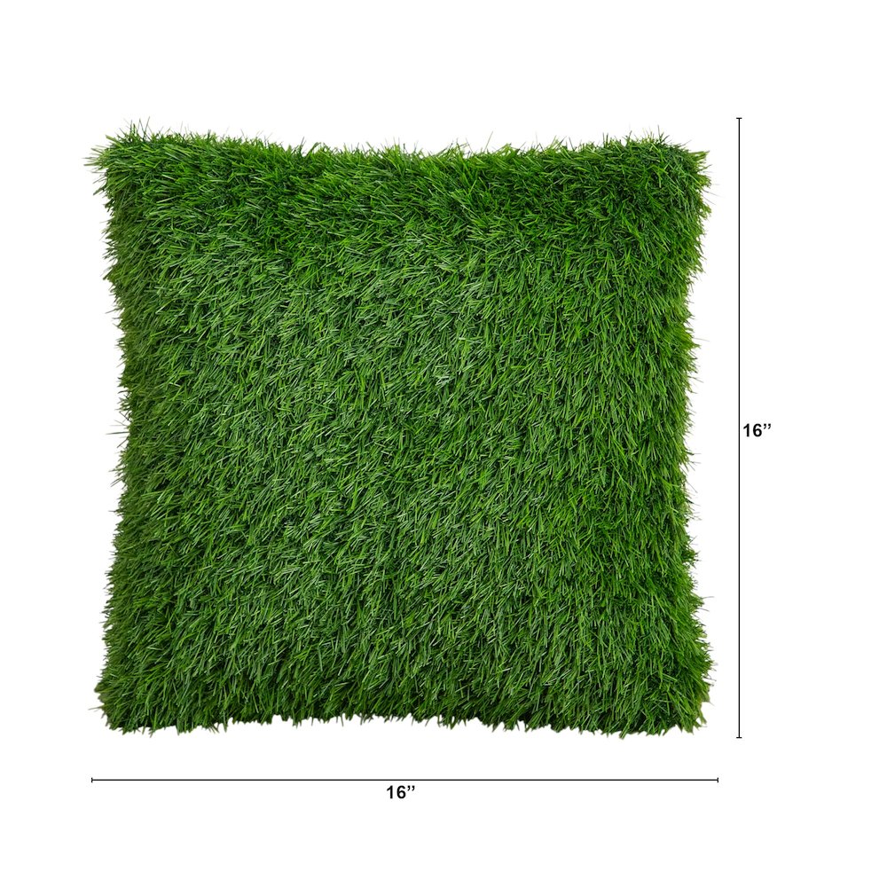 16in. UV Resistant Artificial Grass Pillow Cushion (Indoor/Outdoor). Picture 2