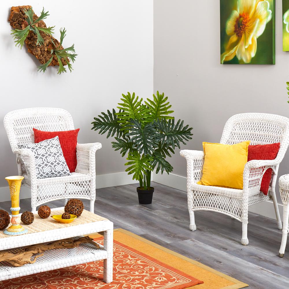 40in. Philodendron Artificial Plant (Real Touch). Picture 4