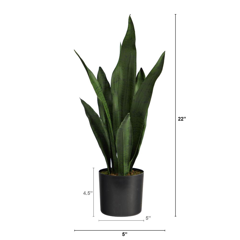 22in. Sansevieria Artificial Plant. Picture 3