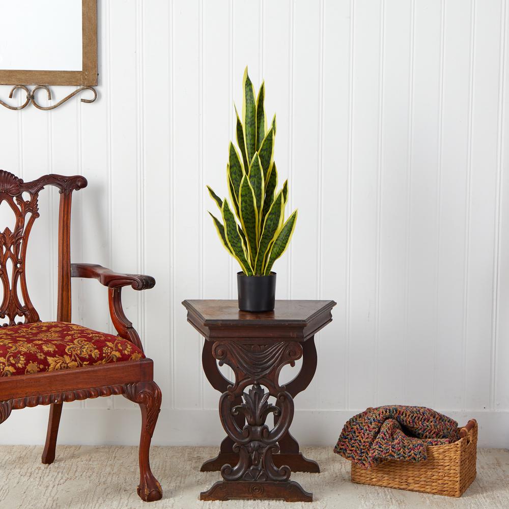 30in. Sansevieria Artificial Plant. Picture 4