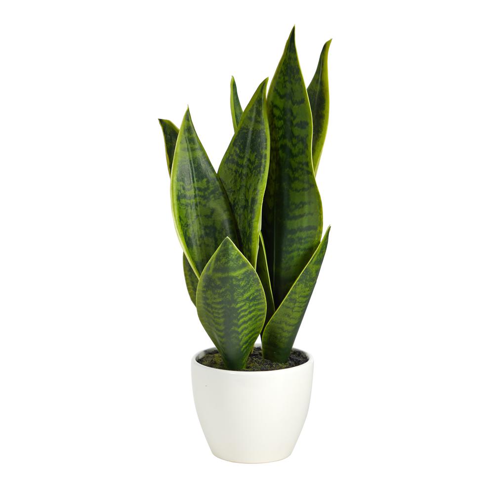 16in. Sansevieria Artificial Plant. Picture 1