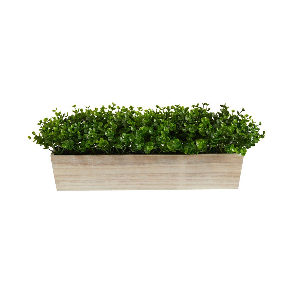 19in. Eucalyptus Artificial Plant in Decorative Planter. Picture 1