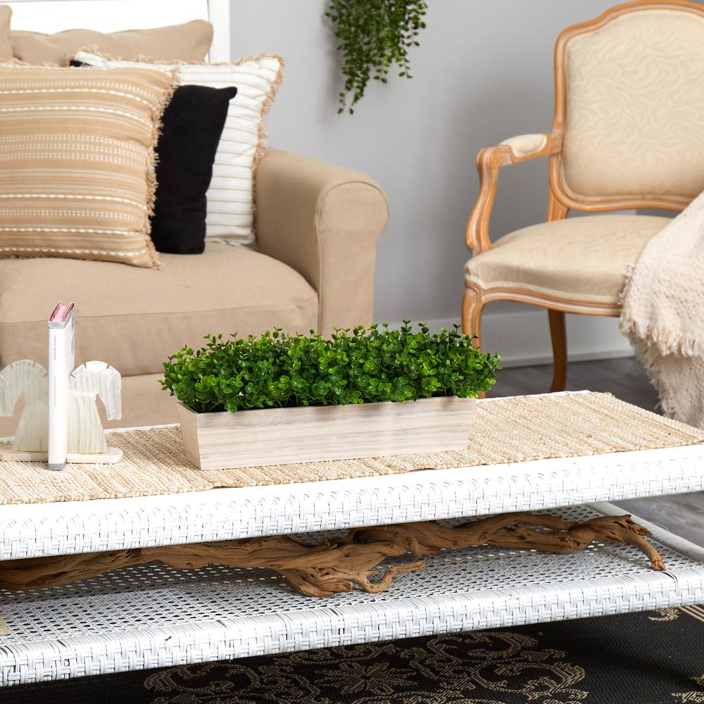 19in. Eucalyptus Artificial Plant in Decorative Planter. Picture 5