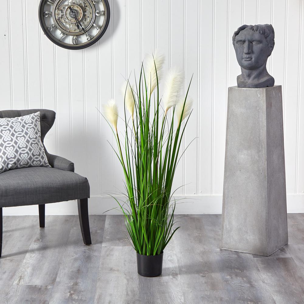 4’ Plum Grass Artificial Plant. Picture 4