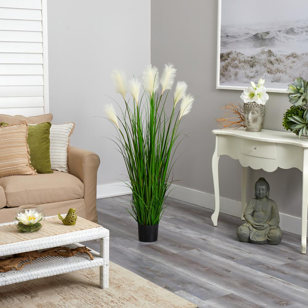 4.5ft. Plume Grass Artificial Plant. Picture 3
