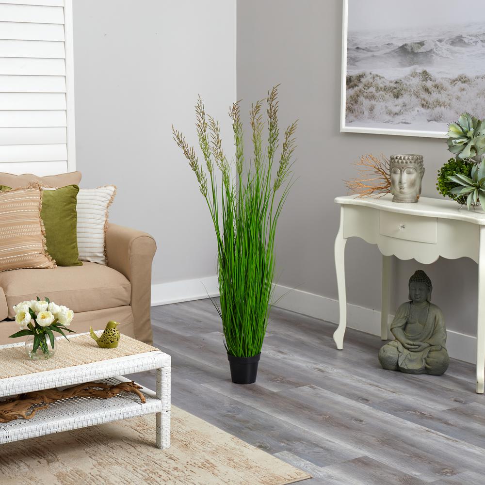 4.5’ Plum Grass Artificial Plant. Picture 3