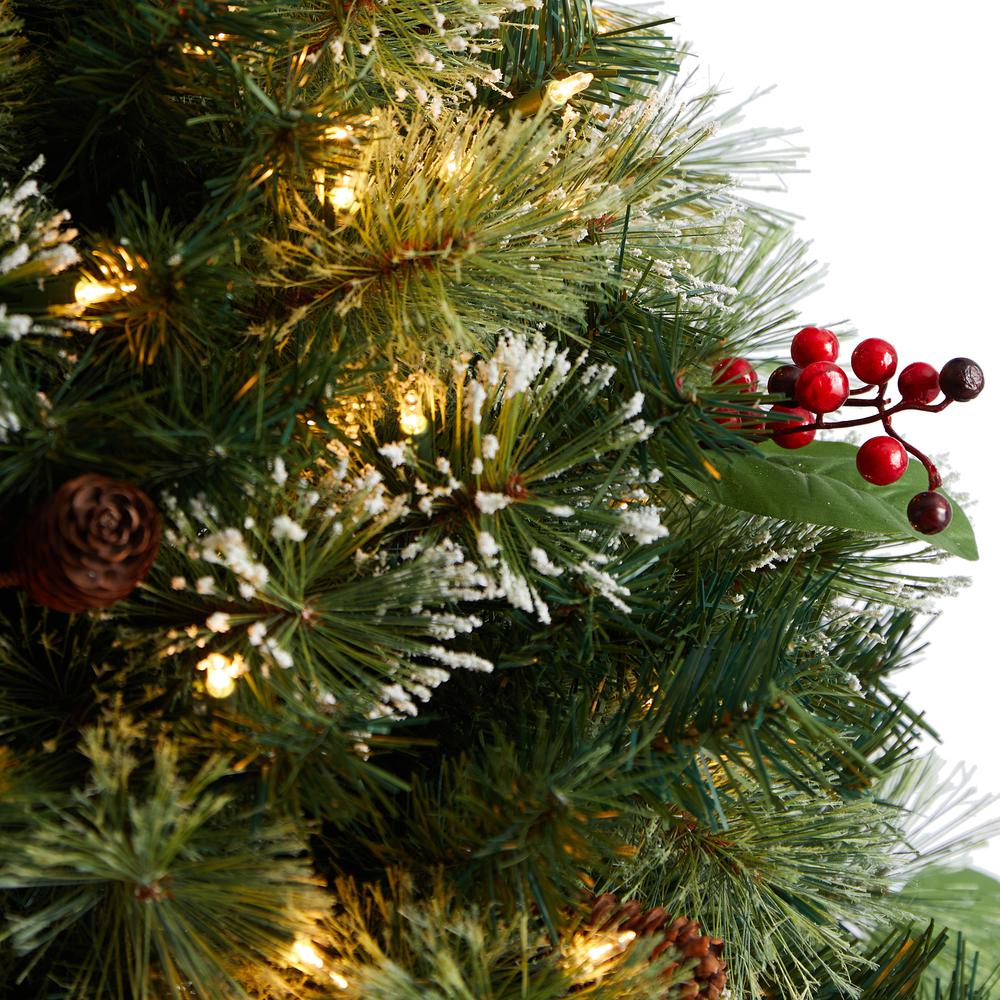 3ft. Holiday Pre-Lit Snow Tip Greenery. Picture 4