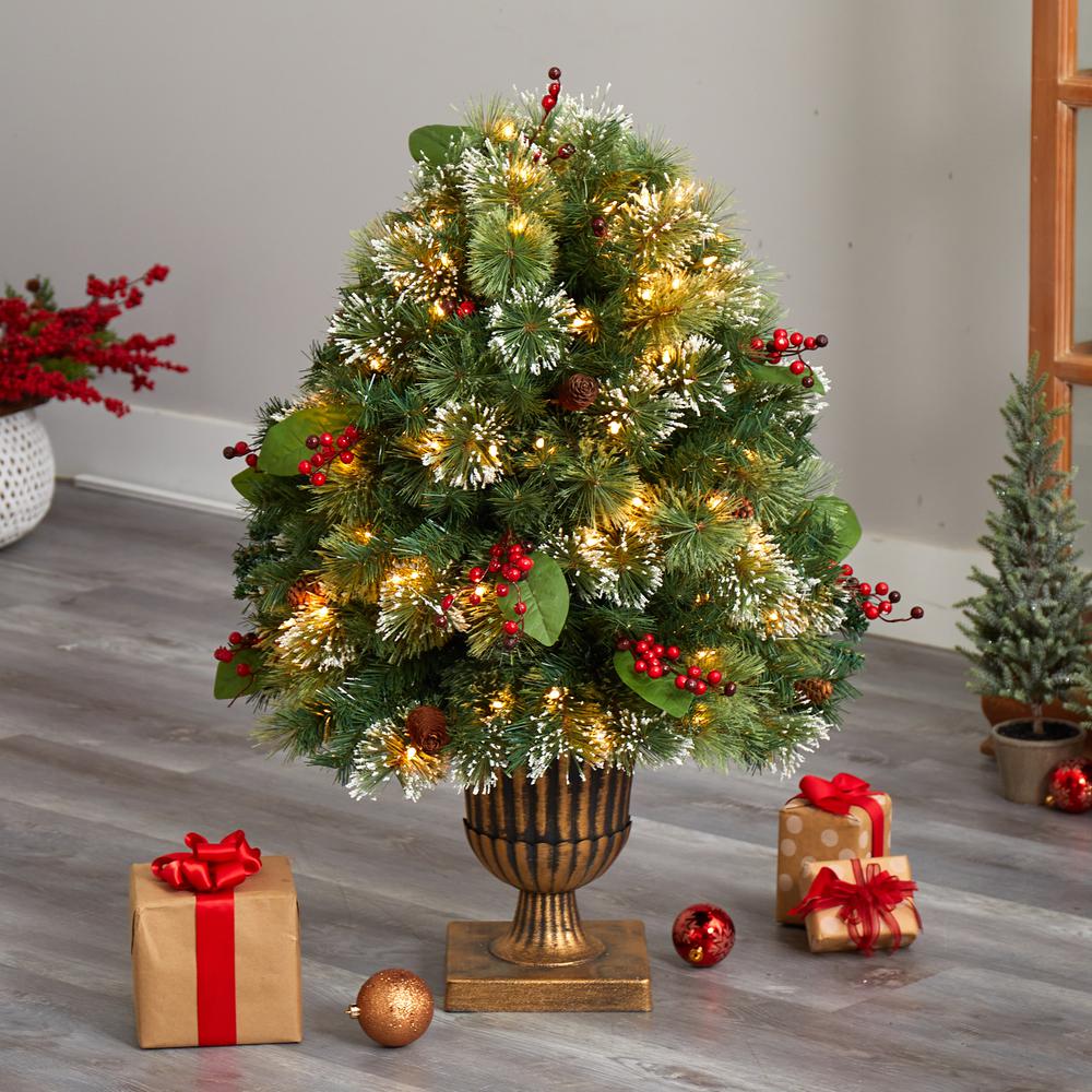 3ft. Holiday Pre-Lit Snow Tip Greenery. Picture 7