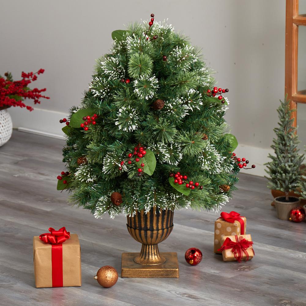 3ft. Holiday Pre-Lit Snow Tip Greenery. Picture 8