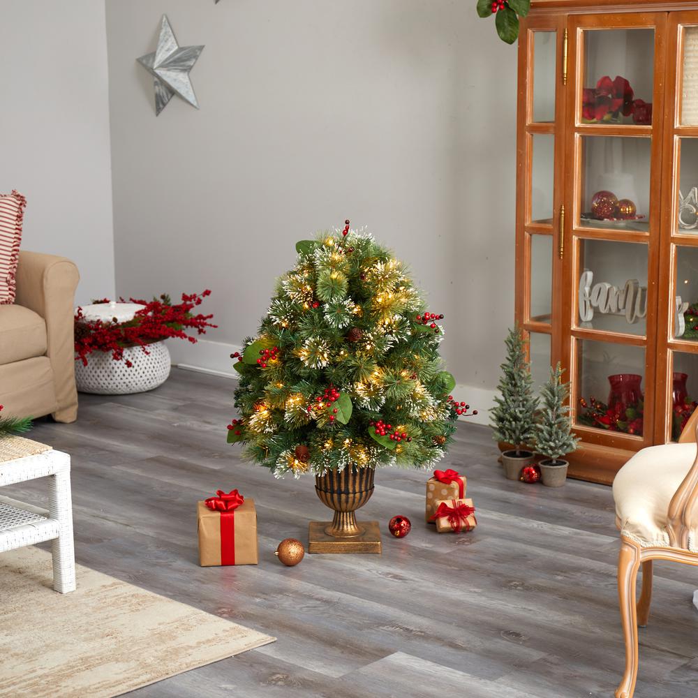 3ft. Holiday Pre-Lit Snow Tip Greenery. Picture 9