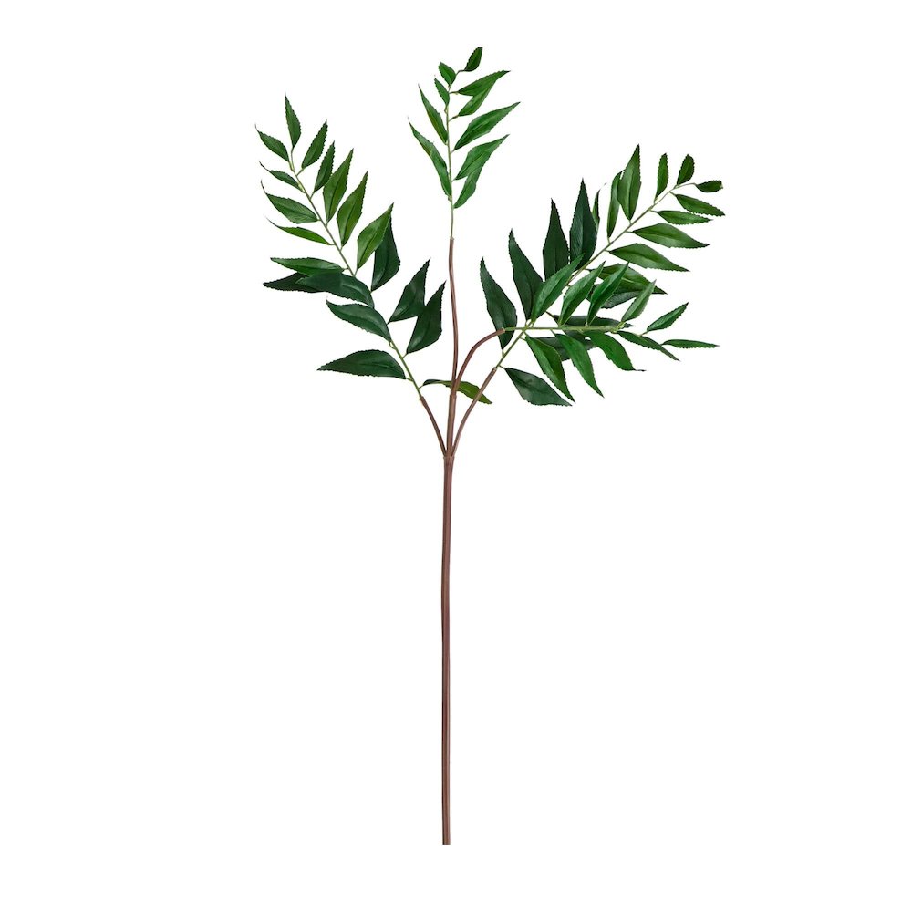 38in. Artificial Palmate Fern Stems, Set of 3. Picture 1