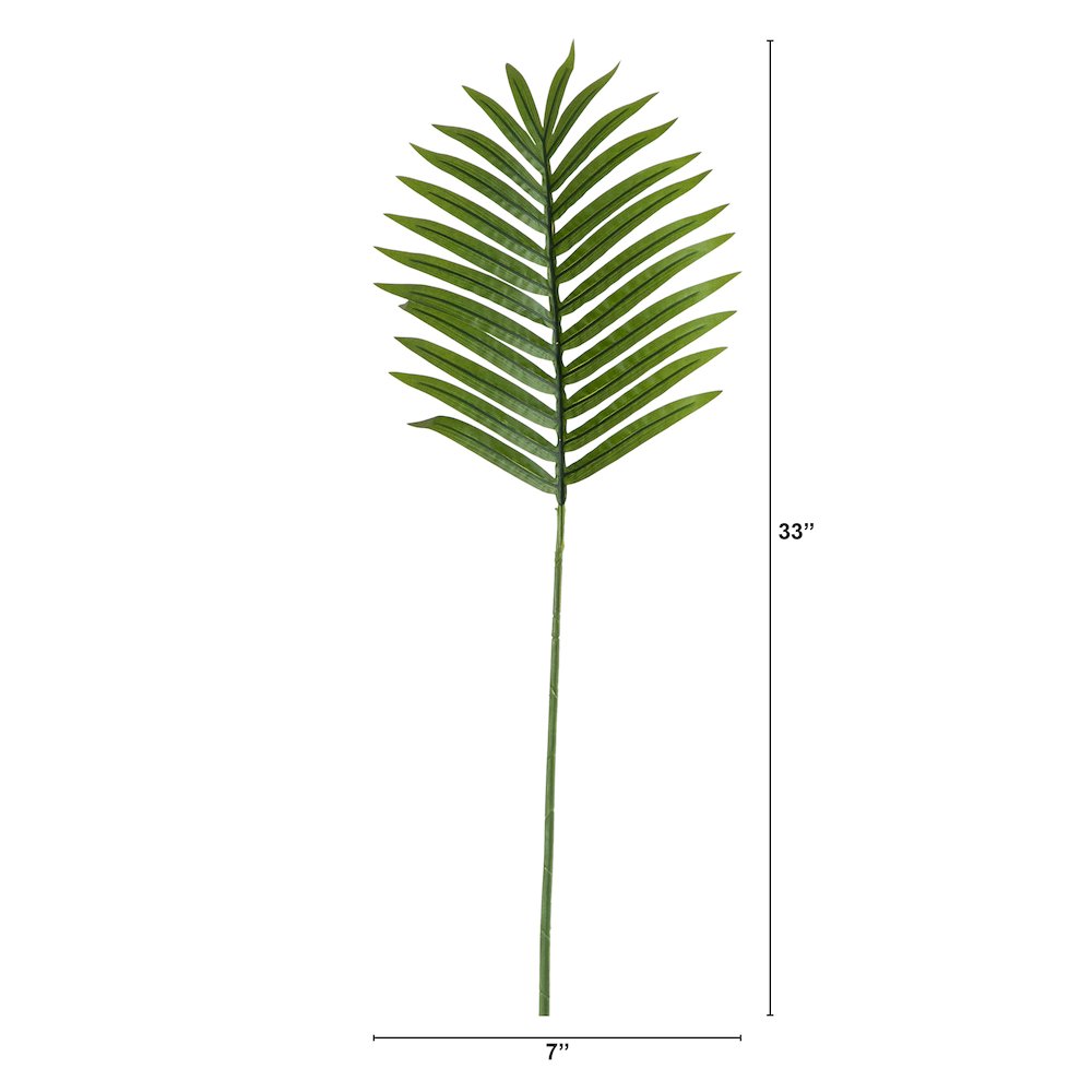 33in. Artificial Palm Frond Stems, Set of 3. Picture 2