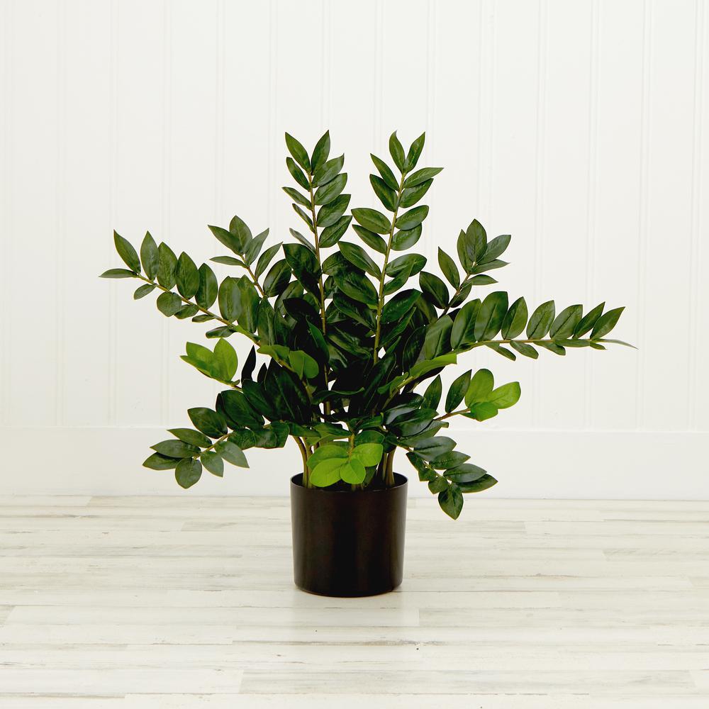 28in. Artificial Zamioculcas Plant with Decorative Planter. Picture 7