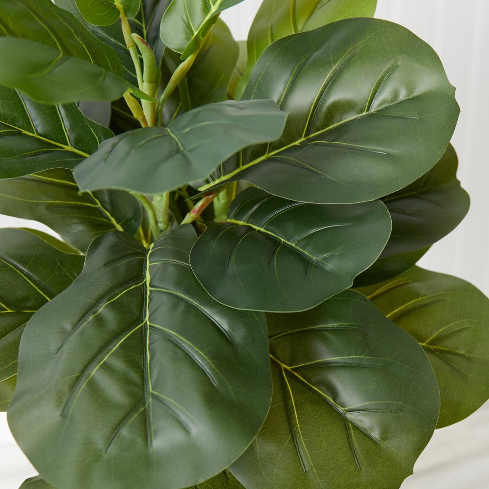 Artificial Fiddle Leaf Fig Tree with Handmade Cotton & Jute Planter- Set of 2. Picture 7
