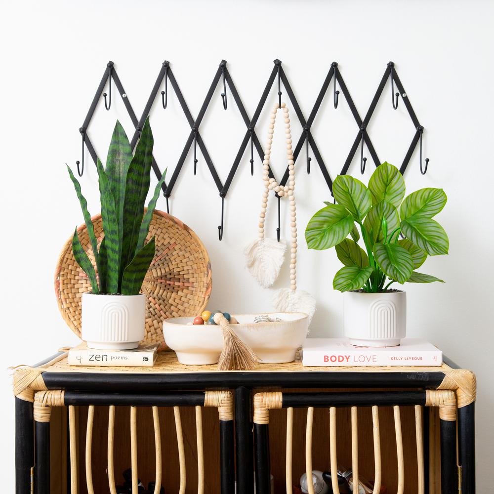 16in. Artificial Sansevieria Snake Plant with Decorative Planter. Picture 4