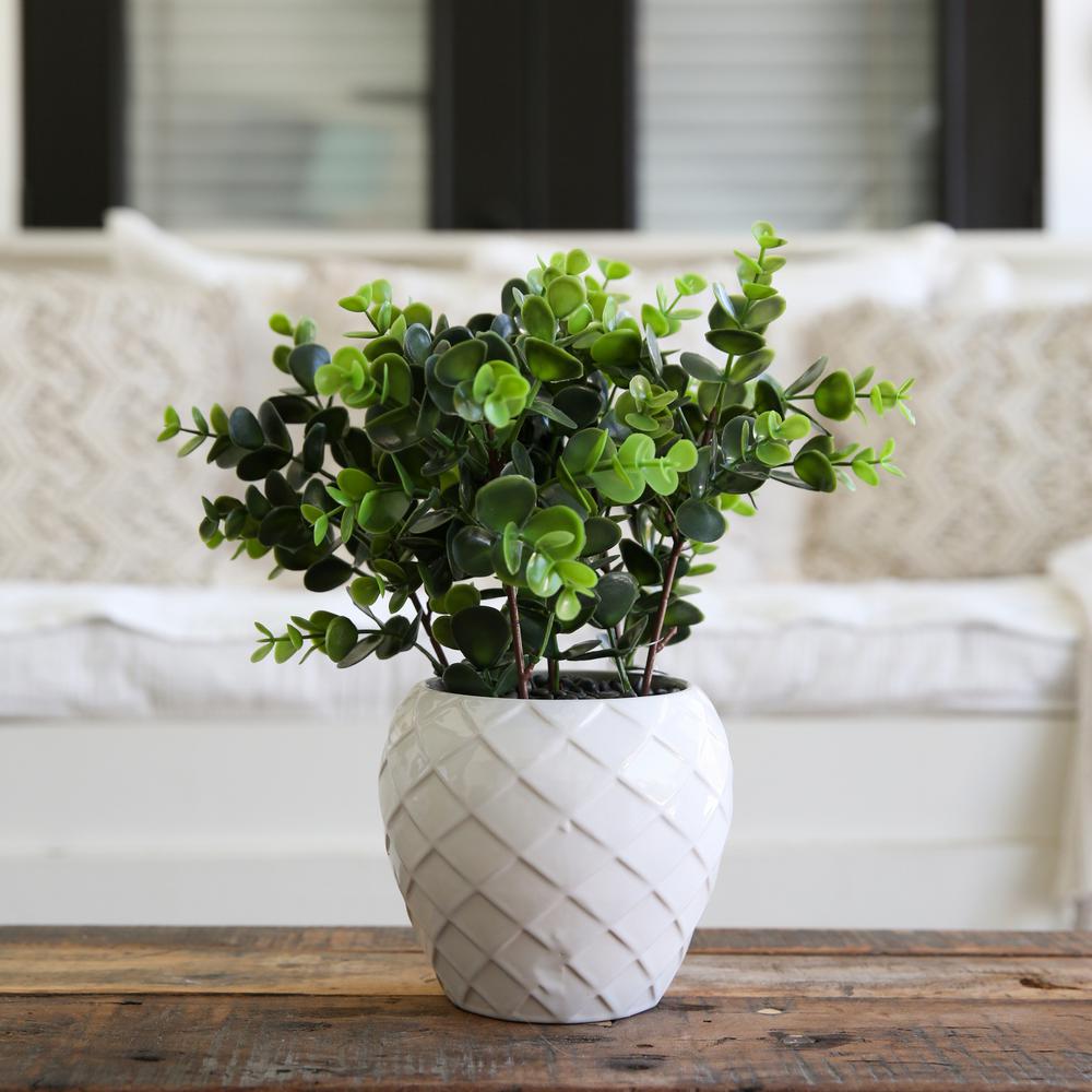 11in. Artificial Boxwood Plant with Decorative Planter. Picture 5