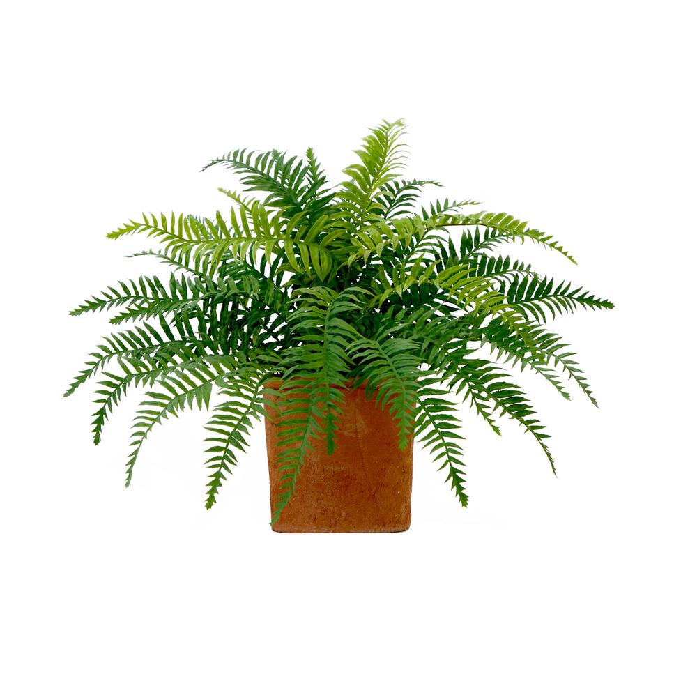 22in. Artificial Fern Plant in Decorative Planter. Picture 1