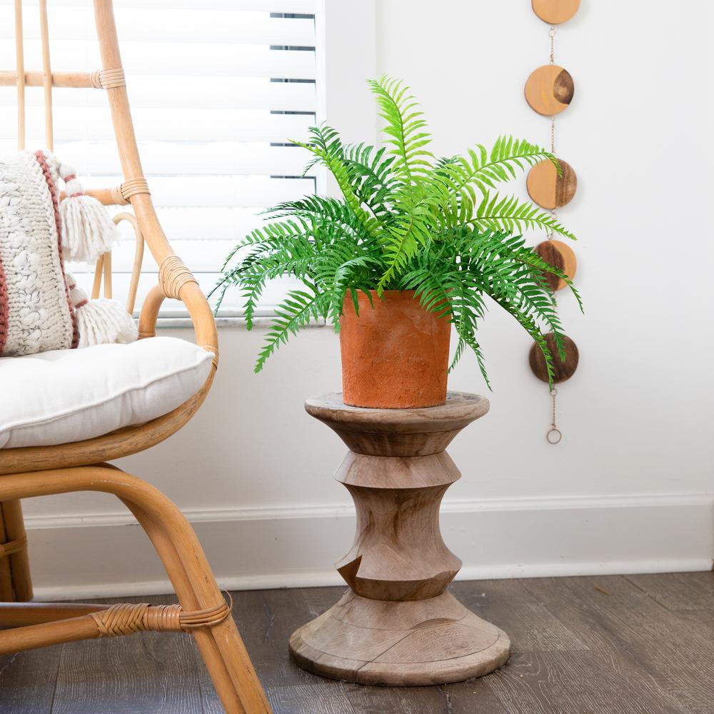 22in. Artificial Fern Plant in Decorative Planter. Picture 3